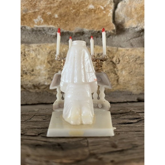 Vintage Plastic Praying Girl Alter Cake Topper 1st Communion Hong Kong JM - Picture 4 of 8
